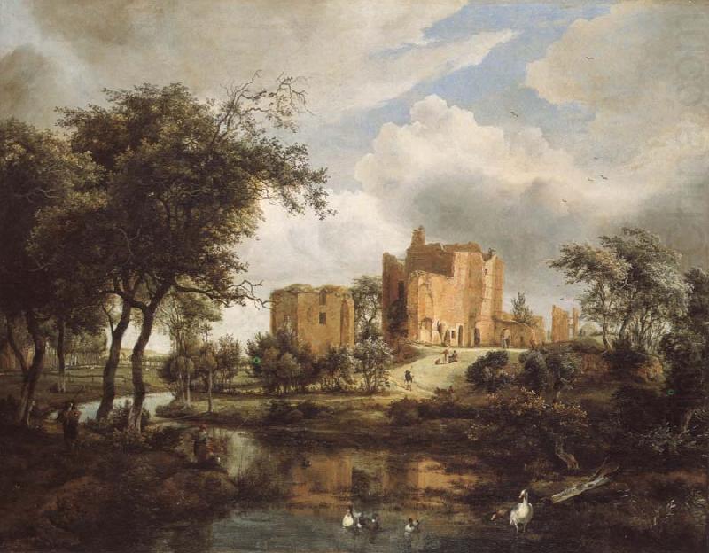Meindert Hobbema The Ruins of Brederode Castle oil painting picture